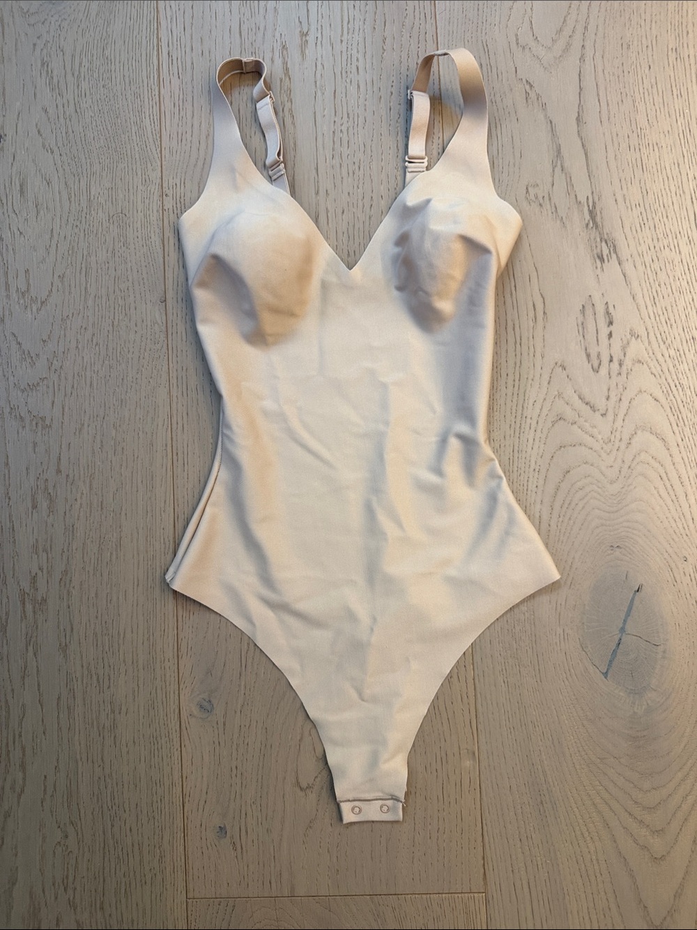 SKIMS Ivory Sculpting V-Neck Bodysuit